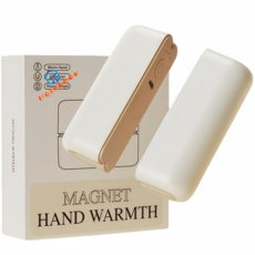 미니 분리형 자석 흡착 손난로 휴대용 충전식 히터DSBCD336, 화이트, 6000mAh
