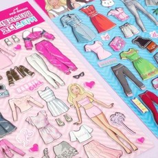 옷입히기스티커 바비 코디스티커 랜덤