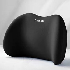 장거리운전엔 Chebote 3D 서포트 차량용 메모리폼 목 등받이 허리요추골반쿠션, 블랙등받이, 1개