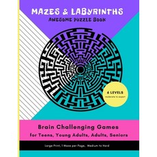 MAZES & LABYRINTHS Awesome PUZZLE Book - Brain Challenging Games for TEENS YOUNG ADULTS ADULTS SENIO... Paperback, Independently Published