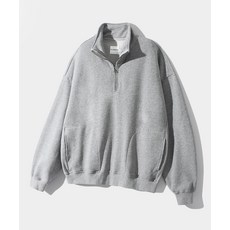 디미트리블랙 ASI 포시즌 에센셜 하프 집업 맨투맨_멜란지 141238