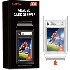 등급 카드용 300CT 슬랩 슬리브 무산 플라스틱 보호 BGS 베켓 및 트레이딩 카드 슬랩에 완벽하게 적합 스크래치 먼지로부터 보관 품질 투명, Sleeves for BGS Slab-300 ct