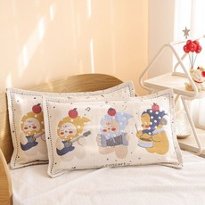 哆哆購 八層純棉紗布卡通兒童枕巾 全包寶寶家用枕頭套, 【高密加厚】米爾狗一對裝,【母嬰級A類】35*55cm