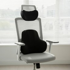 메모리폼 사무실 의자 목받이 등받이 쿠션셋트, 1개, 상세페이지 참조