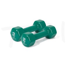 아이워너 PVC 컬러 아령 그린, 2kg, 2개