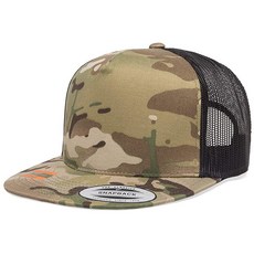 Flexfit 남성용 원 사이즈 트러커 캡 블랙 알파