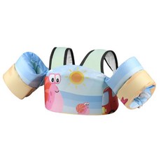 2-6歲寶寶救生衣浮力衣手臂圈，兒童游泳裝備，安全舒適，游泳輔助，多重保護，學習游泳必備, 肩帶款蝸牛, 1個