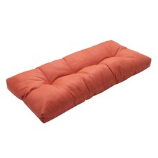 까치 원단 파티오 벤치 쿠션 45인치 x 18인치 실내/외 미끄럼 방지 롱 시트 패드 스윙용 터프트 러브시트 쿠션 셋티 창문 정원 위커 현관(네이비 블루 텍스처), Coral, 48 x 18 x 5 In