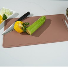 소노리떼 국산 실리콘 도마 파스텔 살균 열탕소독, 아몬드브라운, 1개