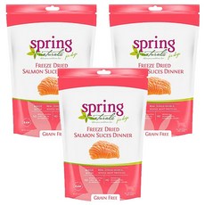 spring 曙光 全齡犬 無穀凍乾生食餐 鮭魚肉餅, 71g, 真實單一的蛋白質, 3包