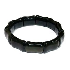 黑曜石竹節手排彈性手環