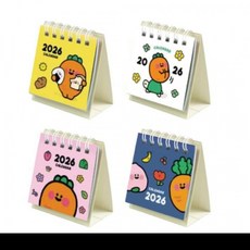 2026 당근 탁상 달력 4개 쪼꼬미 책상 캘린더, 1개, 상세페이지 참조