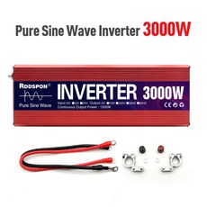 RDDSPON 순수 정현파 인버터 1000W 1600W 2200W 3000W DC 12V 24V - AC 110V 220V 50Hz 60Hz 전압 변환기 솔라광 컨버터, [09] 3000W, [01] 12V용, [02] 110V용
