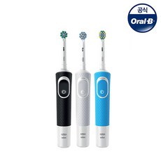 [Oral-B] 오랄비 전동칫솔 D100 바이탈리티 (화이트블랙블루), 1개