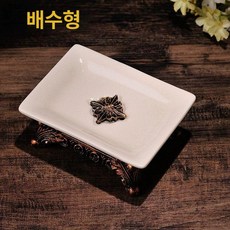 앤틱 비누 받침대 홀더 물빠짐 화장실 거치대 욕실, 1개, 화이트 배수 비누 접시