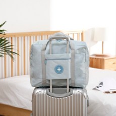 J.travel 大容量防水折疊手提行李袋, 1個, 旅行袋 藍色