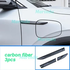 BYD Atto 3 Yuan Plus 2022-2025 용 자동차 도어 사이드 리프 펜더 장식 트림 바디 마커 검정색 액세서리, 01 carbon fiber 3pcs