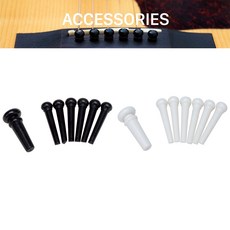 디안드레아 통기타 및 어쿠스틱 브릿지핀6개 엔드핀1개포함, 검정색, 1개