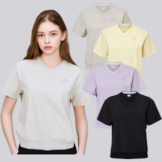 [아이더] ON THE ROCK S (온더락 쉐도우) 여성 우븐 반팔 브이넥 티셔츠