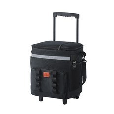 防水防漏拉桿保溫包 贈冰袋 戶外露營保冷箱, 黑色, 1個