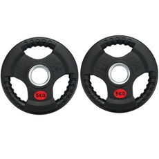홈짐 헬스 중량 고무 원판 바벨 덤벨 원판 50mm 바벨 플레이트 중량 원판 2.5-25KG, 블랙, 2개, 5kg