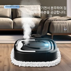 로봇청소기 물걸레 무선 올인원 건습식 자동청소기 가정용, 화이트 분무 대용량 포장 (2개의 천 포함), 단일 모델