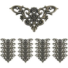 Geesatis 20팩 앤티크 브론즈 코너 프로텍터 - 사진 책 앨범 보석함 및 선물용 장식용 엣지 가드2.5x1.8인치 소박한 빈티지 공예 용품, 30 Count (Pack of