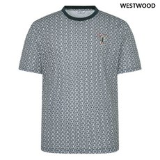 [웨스트우드]남성 통기성 좋은 네오 로고 프린트 메쉬 반팔 티셔츠 WO1MNTR479_1V