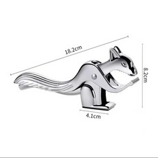 核桃夾松鼠造型不鏽鋼鋅合金堅果鉗子家用板栗榛果剝殼器, 1個, 松鼠核桃器【高檔款】