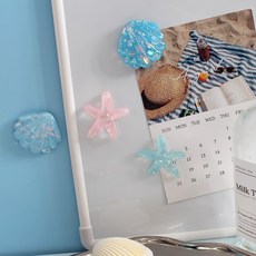 빅조개와 불가사리 5P set 냉장고 현관문 인테리어 자석 작지만 강력한 귀여운 마그넷, A set_5pcs자석