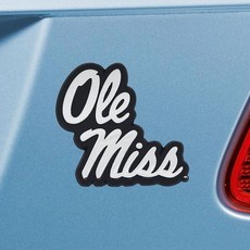 FANMATS 25003 조지아 테크 옐로우 재킷 3D 크롬 메탈 자동차 엠블럼, 올레 미스 반란군, 1개