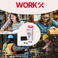 크레센도 이어플러그 워크 소음방지귀마개 청력보호 공부 수능 시험 산업 안전, 1개, 1쌍