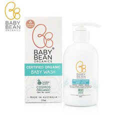 Baby Bean Organics 嬰兒沐浴洗髮露 250ml 澳洲製造 溫和潔淨, 1個