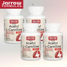 자로우포뮬러스 재로우 아세틸 L카르니틴 500mg 베지 캡슐 60정 4통 Carnitine, 120g