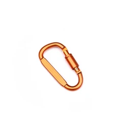 10 개/갑 8cm 다채로운 알루미늄 합금 야외 캠핑 옷걸이 버클 D 자형 Carabiner 키 체인 스냅, 03 Orange