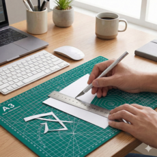 BoRang 커팅 패드 데스크 매트 A3, 녹색