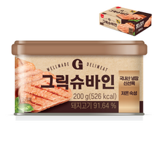 삼립 그릭슈바인 햄 캔햄 한돈, 200g, 6개