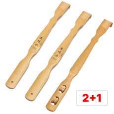 딜라이프 2+1 대나무 효자손 등긁개, 우드, 3개