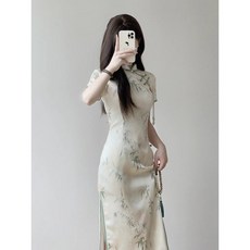 絕美旗袍2026新款夏季高貴少女連衣裙 新中式改良國風秋季日常東方美學江南才女氣質旗袍裙宴會裙【台倉出貨】