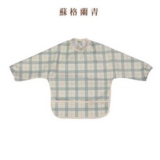 Grech&Co. 防水長袖圍兜, 1個, 蘇格蘭青