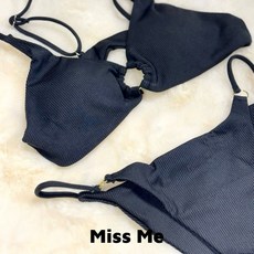 比基尼實拍 27色歐美高腰編織環扣性感兩件式泳衣 多規格比基尼泳衣 展現您的迷人曲線, (i16)黑色 M碼(小細條款)