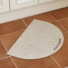 오셀픽 오브제 반원형 빨아쓰는 규조토 발매트, 크림