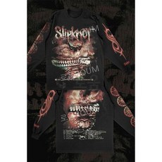 슬립낫 Slipknot 라운드넥 순면 긴소매 티셔츠 유니섹스 겨울 긴팔티 남녀공용 맨투맨