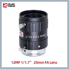 ZLKC 1/1.7 인치 렌즈 FA 4mm 6mm 12mm 16mm 25mm 35mm 50mm 75mm 고정 초점 C 마운트 산업용 렌즈 12MP 고, 07 25mm 12MP VM2524MP12, 01 C 입, 01 China Mainland, 1