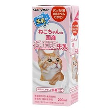 캐티맨 CattyMan 고양이 저지방 우유 모든 고양이 종용 200ml×24개들이 케이스 판매, 1개, 1g, 상세페이지 참조