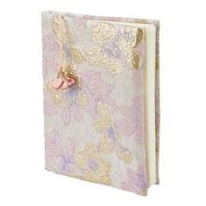 브로케이드 책 커버 노트북 랩 꽃무늬 패턴 직사각형 317x220x4mm, 펄 핑크