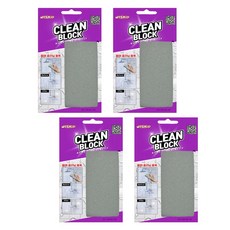 위시오 샤워부스 욕실 유리 물때 제거 듀얼 크린블럭 청소 유막제거 석회제거, 그레이, 4개