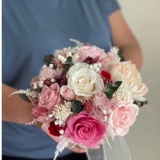 永生粉彩捧花（仙氣爆棚） （花藝師獨家設計 ）乾燥花束/永生花束/畢業花束/, 粉彩
