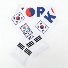 2026 북중미 월드컵 대한민국 축구팀 응원 머플러 응원용품 응원도구, 1개, 화이트