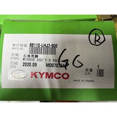 光陽 KYMCO 奔騰G6 (88110-LHJ3-900) 10mm 車鏡 後視鏡 正原廠, 1個, 奔騰G6車鏡-左邊-L